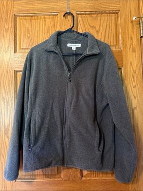 Amazon Essentials Men's Dark Gray Full-Zip Fleece Jacket